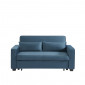 Canapé droit LENA convertible velours bleu 3 places|Canape|Baita Home