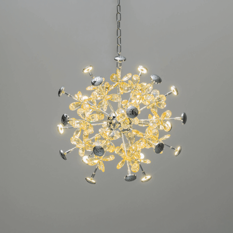 Lustre LED à papillons de cristal - Chloé|Lustre|Kosilum Lustre LED à papillons de cristal - Chloé|Lustre|Kosilum