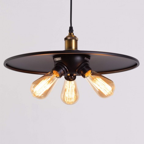 Suspension industrielle noire 3 ampoules - Hestia|Suspensions|Kosilum Suspension industrielle noire 3 ampoules - Hestia|Suspensions|Kosilum