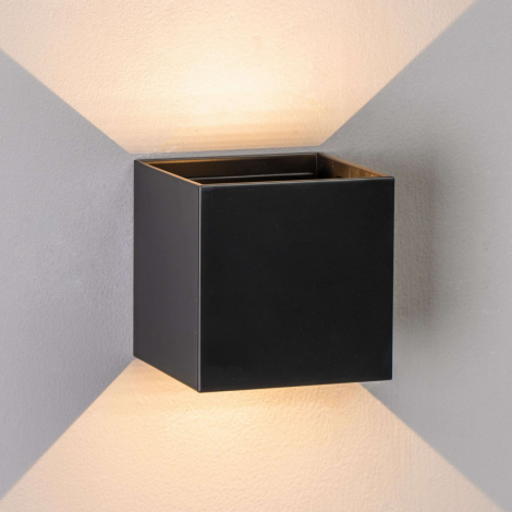 Applique noire à LED extérieur compatible variateur - Cubic|Appliques murales|Kosilum Applique noire à LED extérieur compatible variateur - Cubic|Appliques murales|Kosilum