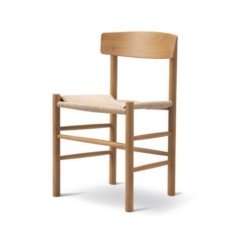 Chaise bois et raphia J39|Chaise|Meuble et objet