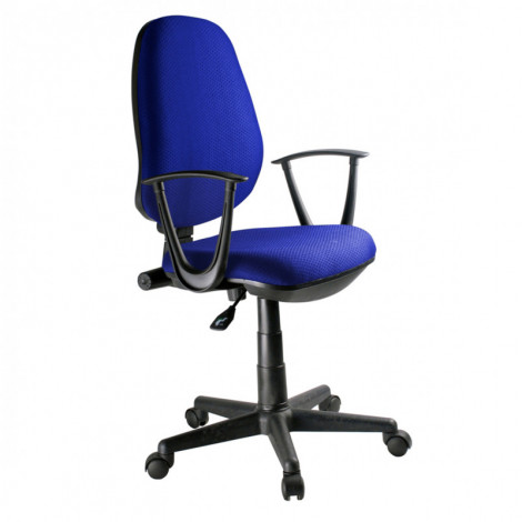 Fauteuil de bureau bleu réglable et inclinable avec roulettes - DESK|Chaise|Meuble et moi