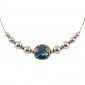 Collier Style Murano et perles d'Hématite argent
