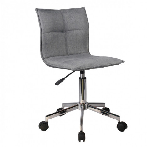 Chaise de bureau en tissu gris anthracite matelassé roulettes - AGENCY|Chaise|Meuble et moi