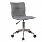 Chaise de bureau en tissu gris anthracite matelassé roulettes - AGENCY|Chaise|Meuble et moi