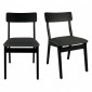Lot de 2 chaises en tissu gris chiné et piètement noir - JERRY 1725|Chaise|Meuble et moi