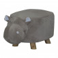 Pouf Enfant gris Tissu Doux - HIPPO|Chaise|Meuble et moi