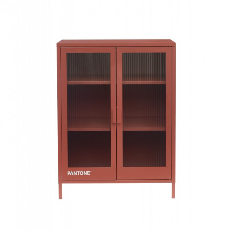 Buffet PANTONE terracotta portes en verre cannelé|Buffet|Baita Home