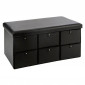 Banquette Pliable 6 Tiroirs "Golaz" 76cm Noir|Banquettes / Bancs / Poufs|Paris Prix