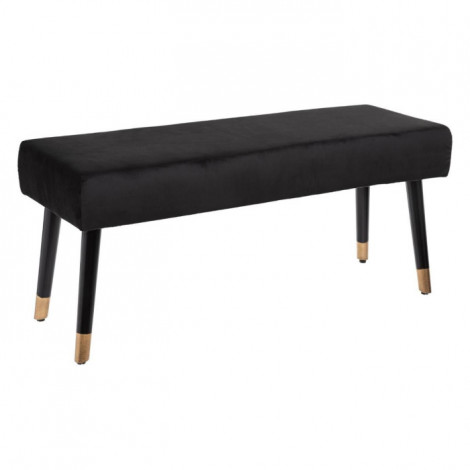Banquette Design Velours "Living" 100cm Noir|Banquettes / Bancs / Poufs|Paris Prix