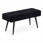 Banquette Design en Velours "Rojo" 90cm Noir|Banquettes / Bancs / Poufs|Paris Prix