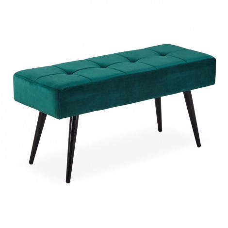 Banquette Design en Velours "Rojo" 90cm Vert|Banquettes / Bancs / Poufs|Paris Prix