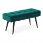 Banquette Design en Velours "Rojo" 90cm Vert|Banquettes / Bancs / Poufs|Paris Prix