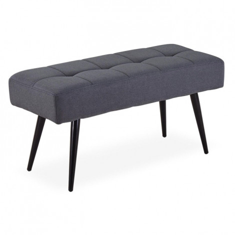Banquette Design en Tissu "Rojo" 90cm Gris Foncé|Banquettes / Bancs / Poufs|Paris Prix