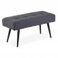 Banquette Design en Tissu "Rojo" 90cm Gris Foncé|Banquettes / Bancs / Poufs|Paris Prix