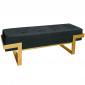 Banquette Design en Velours "Zongo" 140cm Noir|Banquettes / Bancs / Poufs|Paris Prix