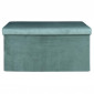 Banc & Coffre de Rangement "Giulia" 77cm Bleu|Banquettes / Bancs / Poufs|Paris Prix
