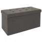 Banc Pliable & Coffre "Eleonor" 76cm Gris|Banquettes / Bancs / Poufs|Paris Prix