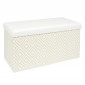 Banc Coffre Pliable "Tressé" 76cm Blanc|Banquettes / Bancs / Poufs|Paris Prix
