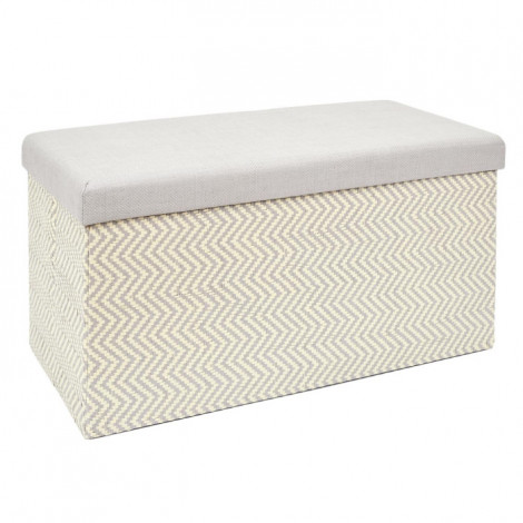 Banc Coffre Pliable "Tressé" 76cm Gris|Banquettes / Bancs / Poufs|Paris Prix