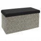 Banc Coffre Pliable "Tressé" 76cm Noir|Banquettes / Bancs / Poufs|Paris Prix