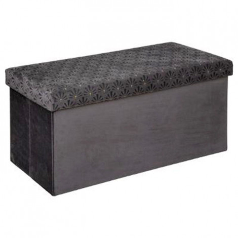 Banquette Pliable Velours "Liam" 38x76cm Gris|Banquettes / Bancs / Poufs|Paris Prix