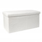 Banc Coffre Pliable "Bouclette" 76cm Blanc|Banquettes / Bancs / Poufs|Paris Prix