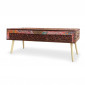 Banc 2 Tiroirs "Jodipa" 140cm Cuivre & Multicolore|Banquettes / Bancs / Poufs|Paris Prix