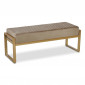Banquette en Velours "Dimaso" 120cm Taupe|Banquettes / Bancs / Poufs|Paris Prix