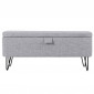 Banc & Coffre de Rangement "Bout Lit" 111cm Gris|Banquettes / Bancs / Poufs|Paris Prix