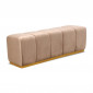 Banquette Design Velours "Eliot" 140cm Taupe|Banquettes / Bancs / Poufs|Paris Prix