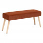 Banquette Design Velours "Tess" 100cm Ambre|Banquettes / Bancs / Poufs|Paris Prix