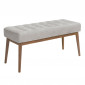 Banquette en Tissu "Graham" 100cm Gris|Banquettes / Bancs / Poufs|Paris Prix