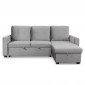 Canapé d'Angle Convertible "Rabano" 230cm Argent|Canape|Paris Prix