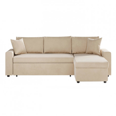 Canapé d'Angle Convertible "Zema" 227cm Beige|Canape|Paris Prix