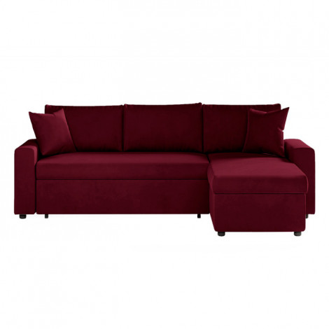 Canapé d'Angle Convertible "Zema" 227cm Bordeaux|Canape|Paris Prix