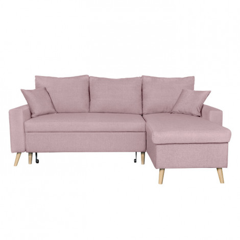 Canapé d'Angle Réversible Convertible "Koli" 227cm Vieux Rose|Canape|Paris Prix