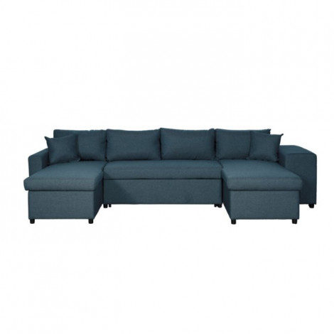 Canapé Panoramique Convertible "Coval" 311cm Bleu Pétrole|Canape|Paris Prix