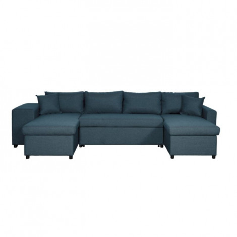 Canapé Panoramique Convertible "Coval II" 311cm Bleu Pétrole|Canape|Paris Prix