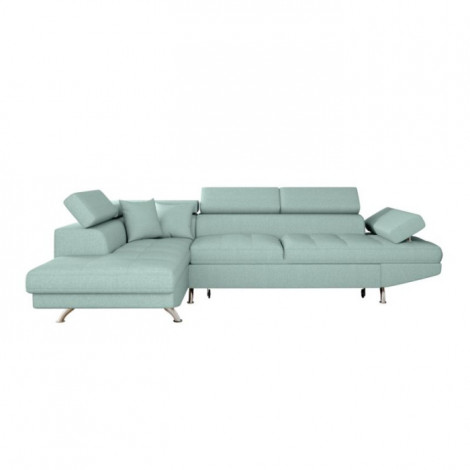 Canapé d'Angle Gauche Convertible "Noma" 271cm Bleu Clair|Canape|Paris Prix