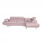 Canapé d'Angle Droit Convertible "Noma" 271cm Vieux Rose|Canape|Paris Prix