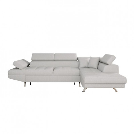 Canapé d'Angle Droit Convertible "Noma" 271cm Gris Perle|Canape|Paris Prix