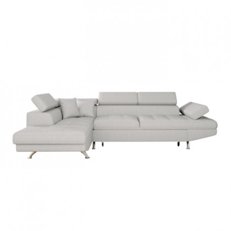 Canapé d'Angle Gauche Convertible "Noma" 271cm Gris Perle|Canape|Paris Prix