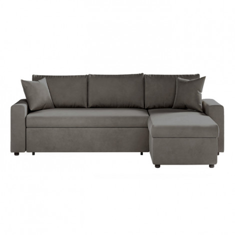 Canapé d'Angle Convertible "Zema" 227cm Gris Foncé|Canape|Paris Prix
