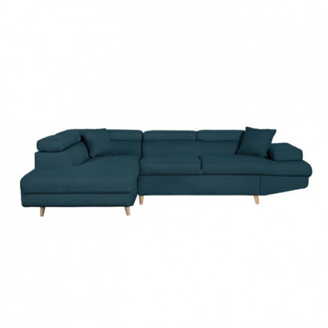 Canapé d'Angle Gauche Convertible "Tean" 271cm Bleu Pétrole|Canape|Paris Prix