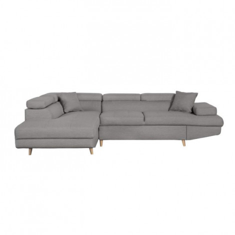 Canapé d'Angle Gauche Convertible "Tean" 271cm Gris Clair|Canape|Paris Prix