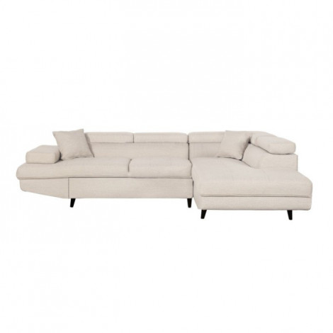 Canapé d'Angle Droit Convertible "Tean" 271cm Beige & Noir|Canape|Paris Prix