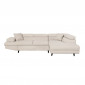 Canapé d'Angle Droit Convertible "Tean" 271cm Beige & Noir|Canape|Paris Prix