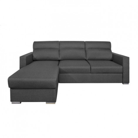 Canapé d'Angle Convertible "Neky" 242cm Gris Foncé|Canape|Paris Prix