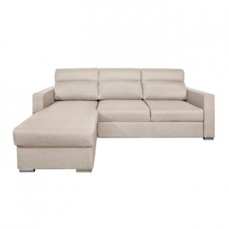 Canapé d'Angle Convertible "Neky" 242cm Beige|Canape|Paris Prix